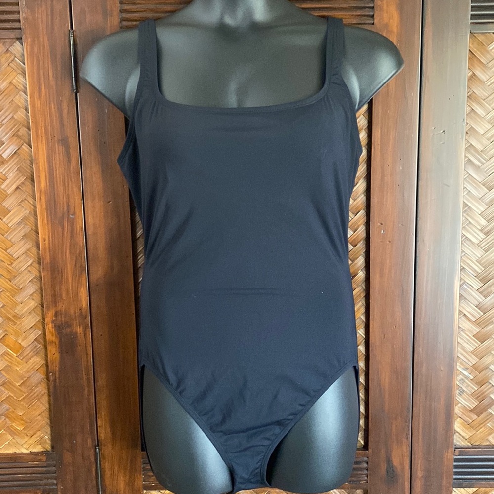 ANNE COLE - Classic Black swimsuit 20W